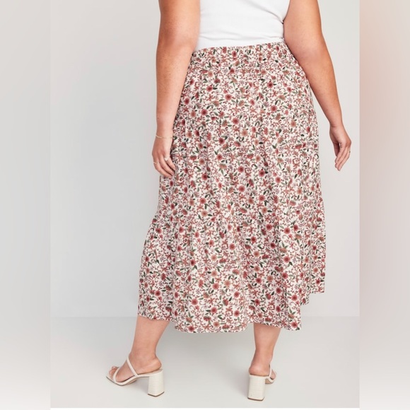 NWT! Floral-Print Tiered Button-Front Maxi Skirt for Women - Size 2X - Picture 7 of 9
